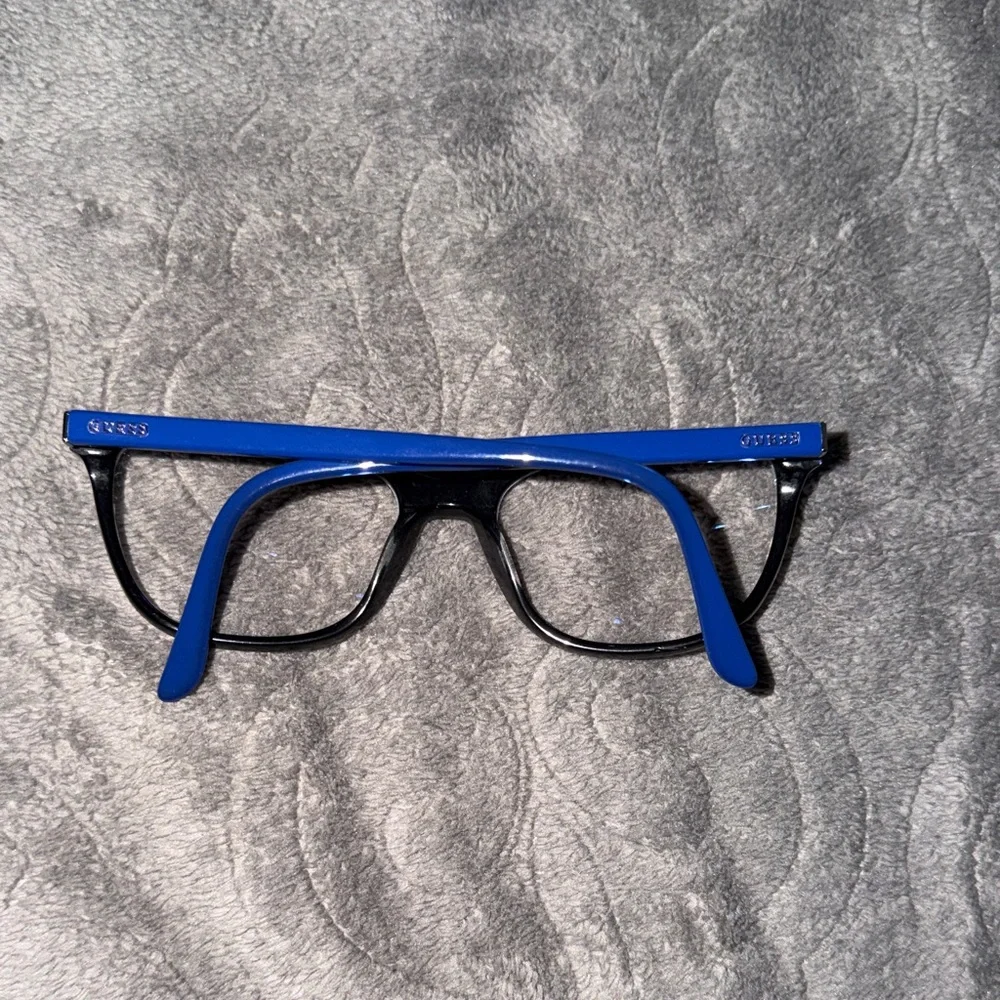 Guess Eyeglasses with Black Frame and Blue Accents